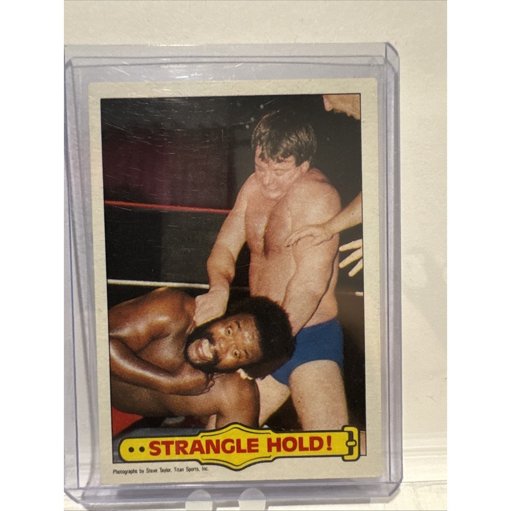 1985 Topps Titan Sports WWF Strangle Hold Junkyard Dog Roddy Piper 40